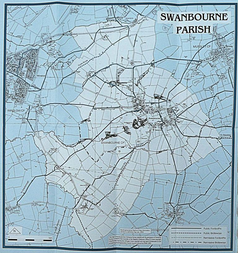 Swanbourne Parish Footpath map